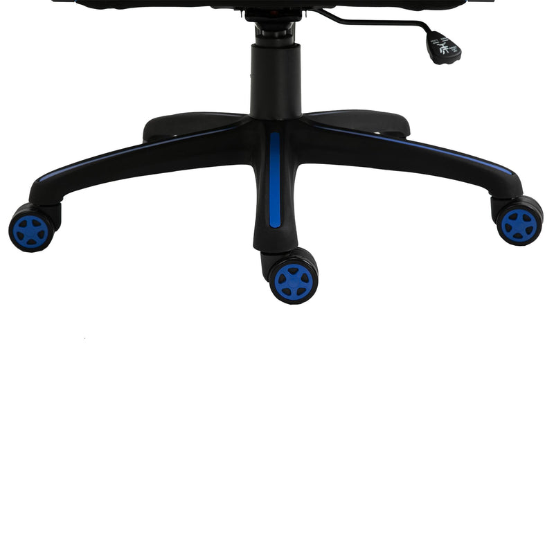 Sedia da Gaming Ergonomica 74x63x118,5- cm  Nera Blu e Giallo