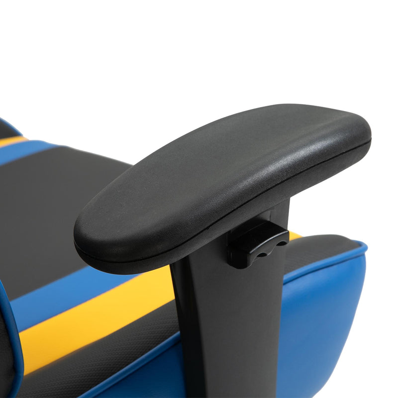 Sedia da Gaming Ergonomica 74x63x118,5- cm  Nera Blu e Giallo