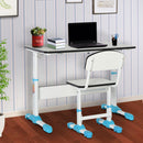 Set Scrivania e Sedia per Bambini Altezza Regolabile  Bianca