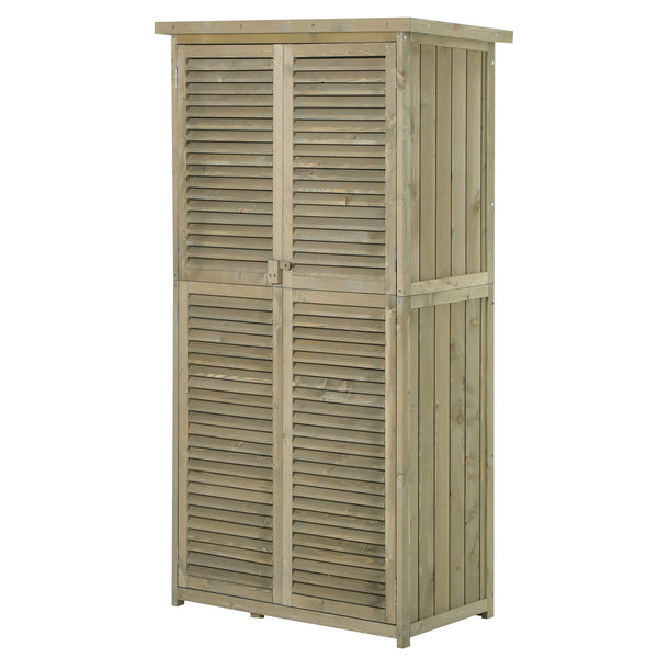 Armadio Mobile Portaoggetti da Giardino 87x46,5x160 cm in Legno Grigio prezzo