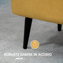 Panca Fondo Letto Contenitore 101x38,5x44,5 cm Rivestimento in Poliestere Giallo   