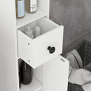 Mobile a Colonna Bagno 20x20x180 cm Design Slim in Legno Bianco  