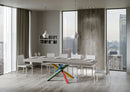 Tavolo Allungabile 180/284x90 cm Volantis Cashmere Gambe Multicolore 4/B      