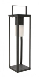 Lampada Lanterna Solare 20x20x75h cm con Manico Nero