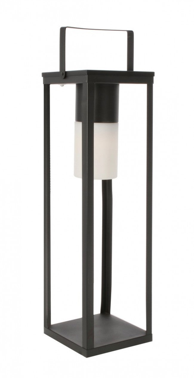 Lampada Lanterna Solare 20x20x75h cm con Manico Nero
