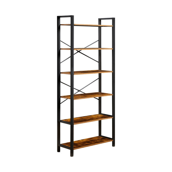 Libreria industrial con 6 ripiani 80x30x186 cm in legno e metallo prezzo