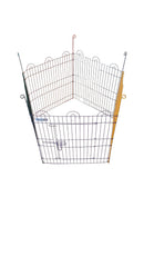 Recinto per Cani 5 Pannelli Ø100x60 cm in Metallo Multicolore Seconda Scelta