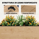 Letto per Orto Rialzato 119,5x102x76,5cm a 2 Livelli con Ripiani in Legno Marrone      