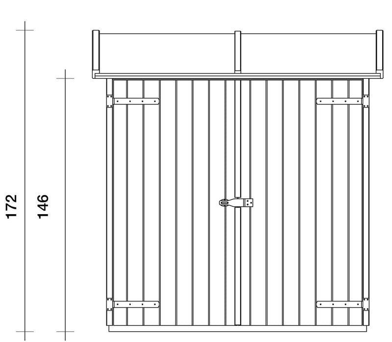 Casette Box da Giardino in Legno Porta Utensili 149x84x172 cm con 2 Porte Ecla Naturale