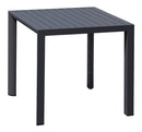 Tavolo Quadrato da Giardino 80x80x75 cm in Alluminio Antracite