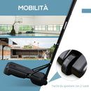 Canestro da Basket ad Altezza Regolabile 210-260 cm con Base Riempibile e 2 Ruote   