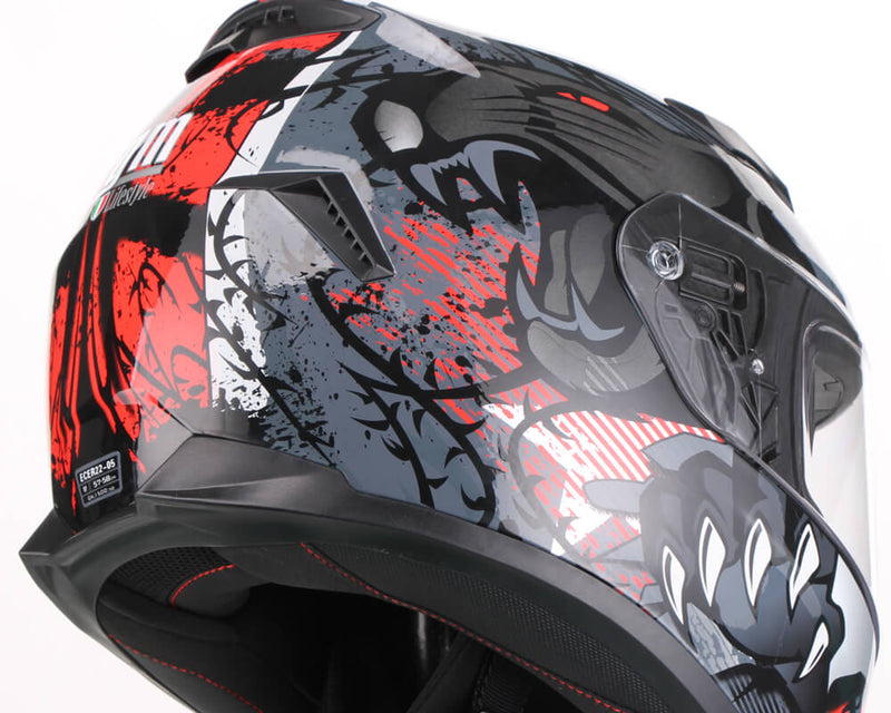 Casco Integrale per Scooter Visiera Lunga CGM Panther 307S Rosso Varie Misure