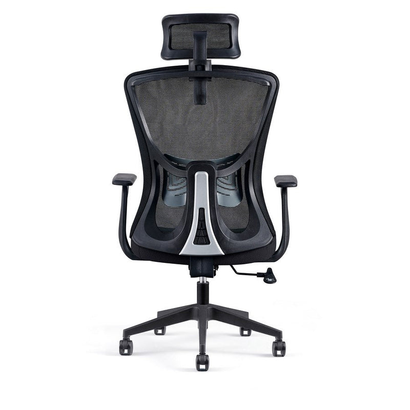 Sedia Poltrona Direzionale da Ufficio in Similpelle Nera 