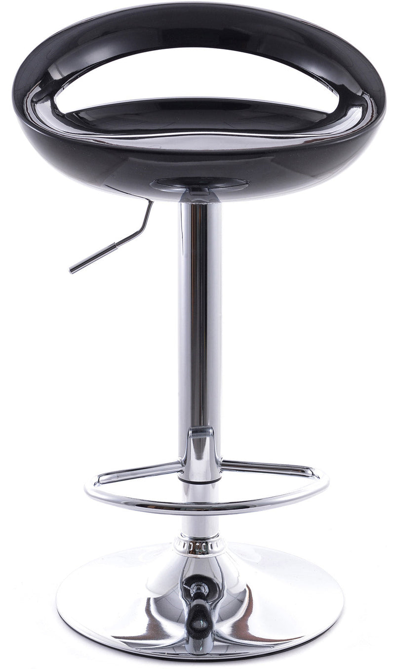 Sgabello con Alzata a Gas e Seduta Girevole in Abs Vandi Nero