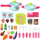 Cucina Giocattolo Bambini con Luci e Suoni 34 Accessori Gioco 87x78x29cm Rosa
