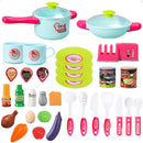 Cucina Giocattolo Bambini con Luci e Suoni 34 Accessori Gioco 87x78x29cm Rosa