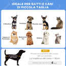 Divano per Cani e Gatti Rotondo con Cuscino in Tessuto di Peluche e Legno Ø40,5x33 cm Grigio