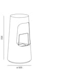 Camino a Bioetanolo da Pavimento Ø50x96 cm Dubai Bianco