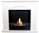 Camino a Bioetanolo da Pavimento 100x30x88 cm Firenze Bianco
