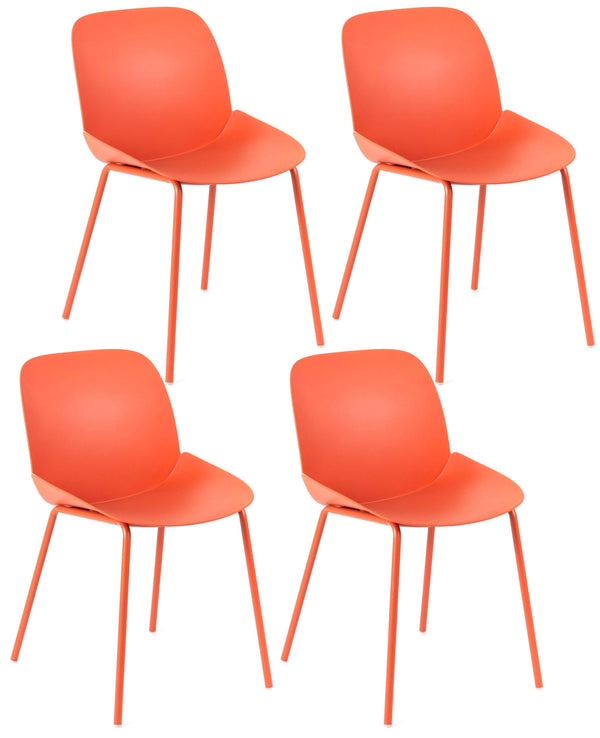 Set 4 Sedie 55x46xH79 cm in Polipropilene Eva Ruggine prezzo