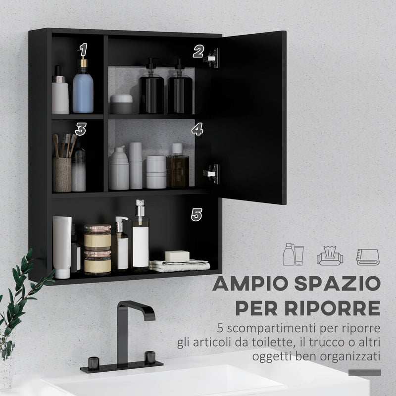 neoro n60 armadietto a specchio La: 120 cm con 3 ante, con illuminazione su tutto il perimetro - BN0494MI
