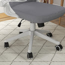 Sedia Poltrona Direzionale da Ufficio 65x64x120-130 cm Braccioli Ribaltabili in Tessuto a Rete Grigio Scuro