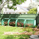 Serra a Tunnel 395x100x80 cm con 4 Porte in Acciaio e Plastica Impermeabile Anti UV Verde      