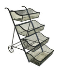 Scaffale Portapiante in Ferro 4 Piani 105x58H116cm