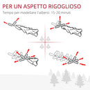 Albero di Natale Artificiale Innevato 150 cm 416 Rami Verde e Bianco  