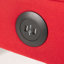 Divano Letto 172x74x75 cm in Tessuto Rosso