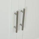 Mobiletto Carrello da Cucina 107,5x48x89 cm con Ruote in Legno MDF  Bianco