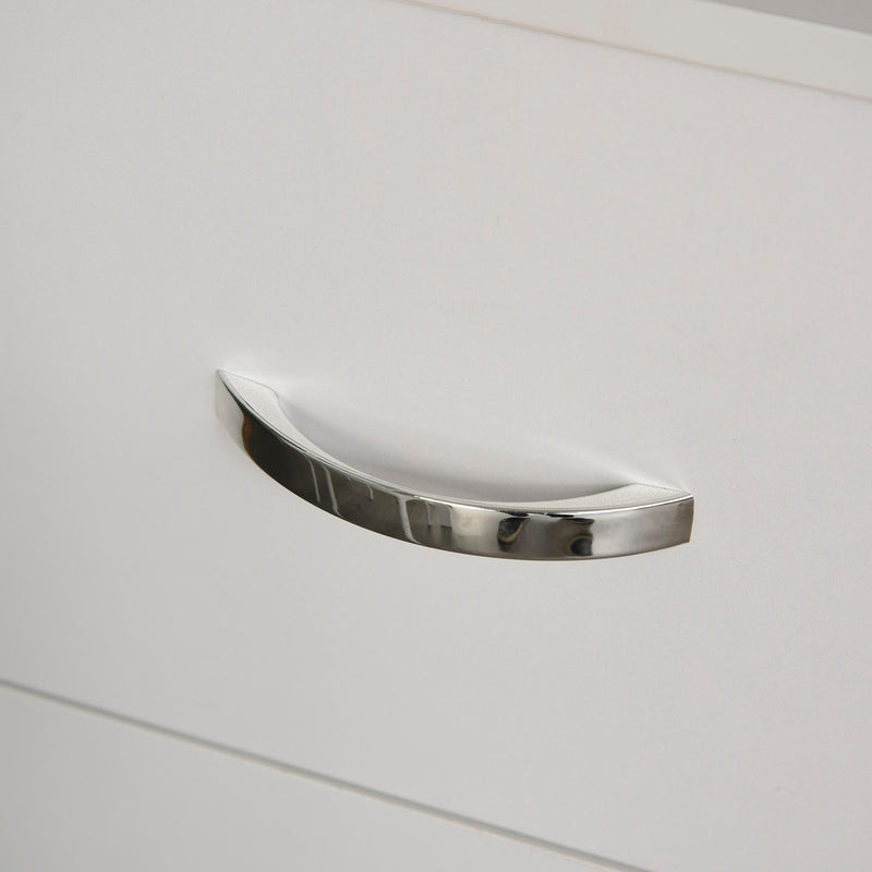 Credenza 2 Armadietti 1 Ripiano 3 Cassetti 80x39,5x193,5 cm in Legno  Bianca