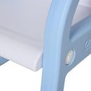 Lavagna Magnetica per Bambini con Sedia Numeri Lettere  Bianca e Blu