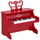 Mini Pianoforte Giocattolo per Bambini 25 Tasti in ABS  Rosso