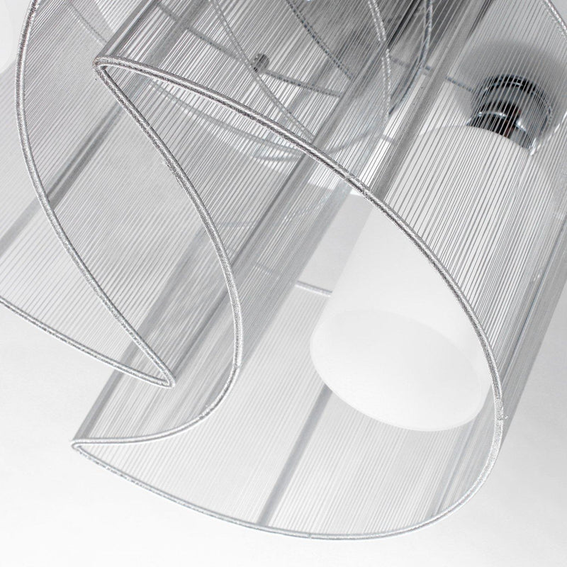 Lampadario a Incasso Ø35x25 cm con 2 Paralumi in Metallo 