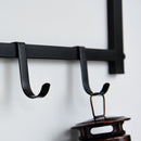 Appendiabiti Panchina per Ingresso con Scarpiera in Legno e Metallo  Nero