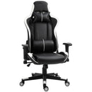 Sedia da Gaming Ergonomica 72x54x126-136 cm in PVC  Nera e Bianco