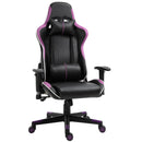 Sedia da Gaming Ergonomica 72x54x126-136 cm in PVC  Nera e Viola