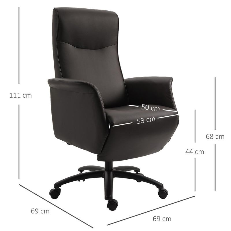 Sedia Poltrona Direzionale da Ufficio in Similpelle  Marrone