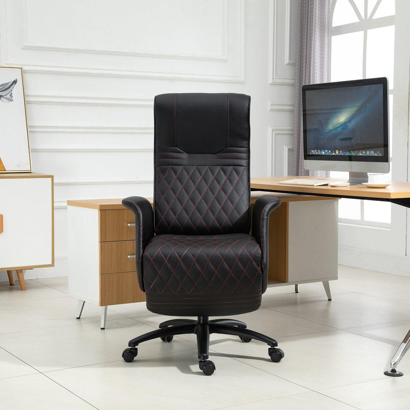 Sedia Poltrona Direzionale da Ufficio in Similpelle  Nera