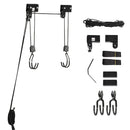 Supporto per Kayak Paranco da Soffitto Max 50 Kg in Acciaio  Nero