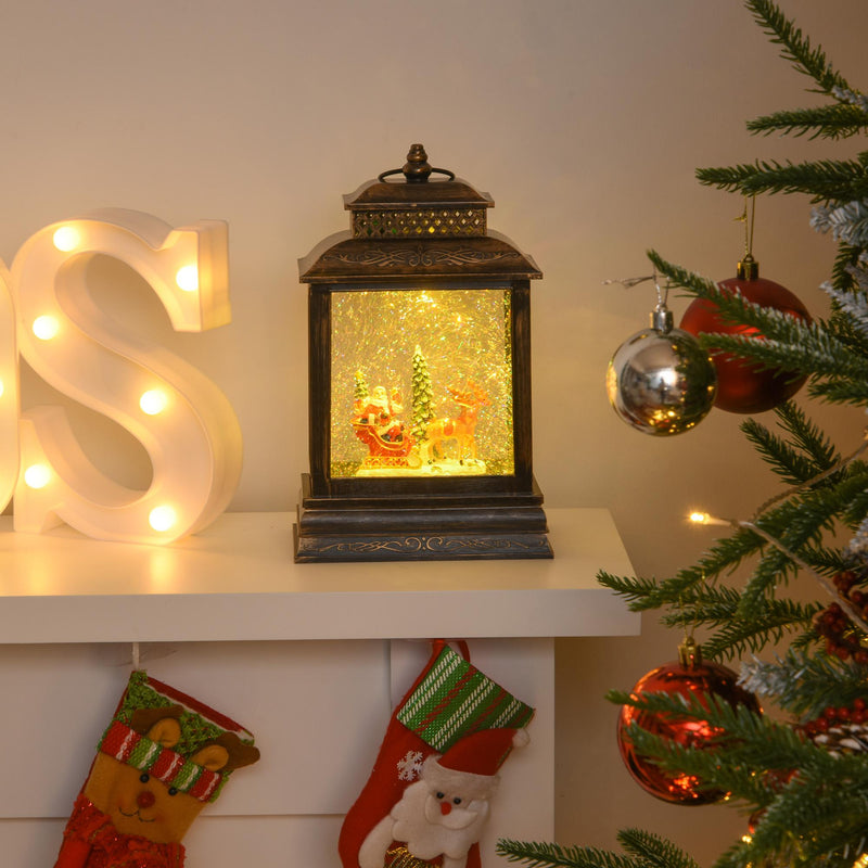 Lanterna Natalizia a Batteria 161x8,8x26,5 cm con Musica e Luce 