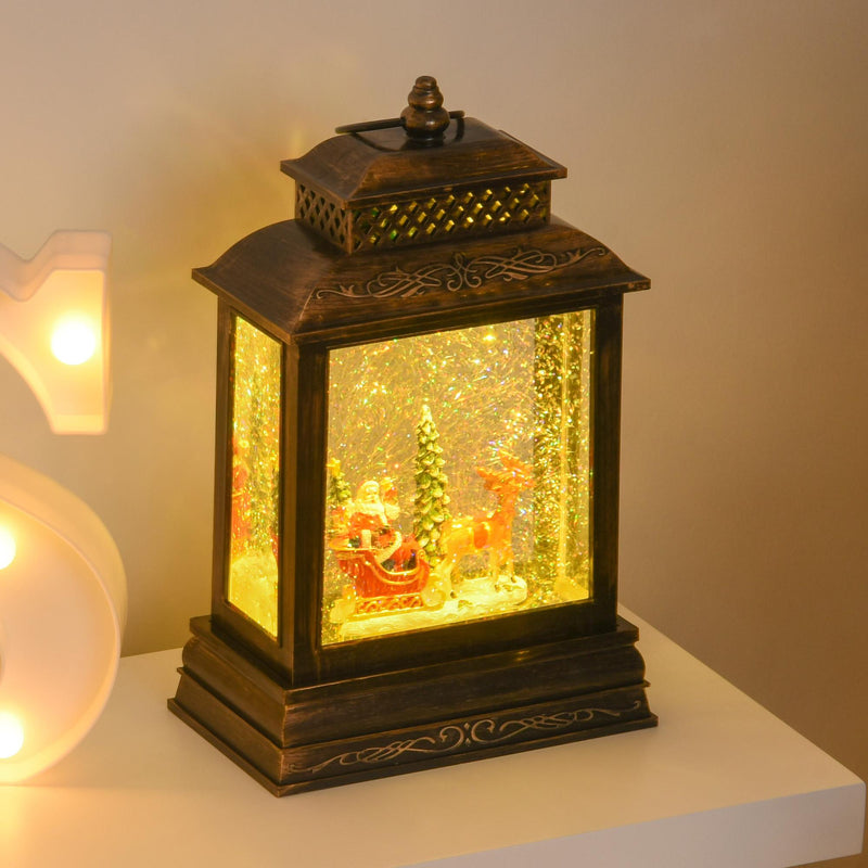 Lanterna Natalizia a Batteria 161x8,8x26,5 cm con Musica e Luce 