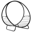 Portalegna per Camino 45x29,5x47 cm in Ferro Battuto  Nero