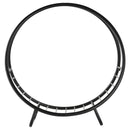 Portalegna per Camino 45x29,5x47 cm in Ferro Battuto  Nero