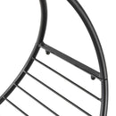 Portalegna per Camino 45x29,5x47 cm in Ferro Battuto  Nero