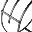 Portalegna per Camino 71x32x73 cm in Ferro Battuto  Nera