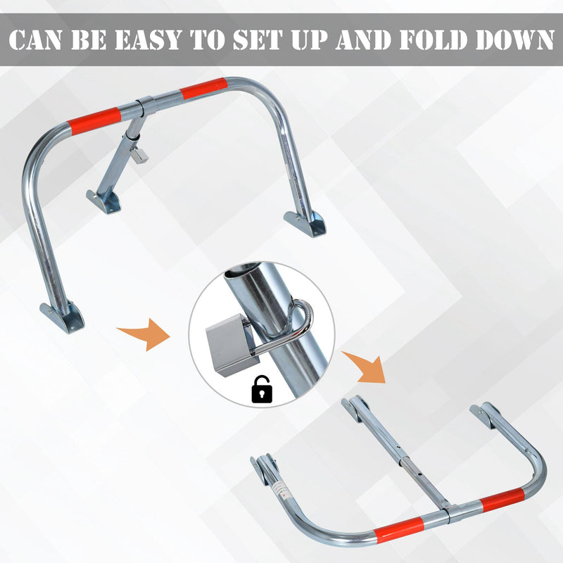 Barriera Dissuasore di Parcheggio Sosta 76,5x47x40,5 cm in Metallo 