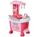 Cucina Giocattolo per Bambini 51x30x73 cm con Utensili  Rosa