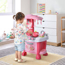 Cucina Giocattolo per Bambini 51x30x73 cm con Utensili  Rosa